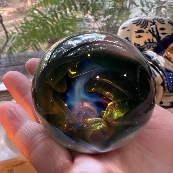 One of a Kind Glass Sphere Hold a galaxy in your hand! - Picture 5 of 10
